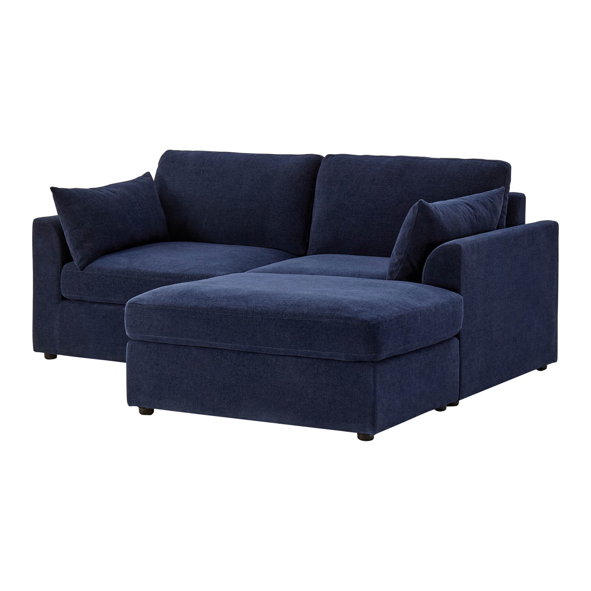 Miami Small Chaise Sofa - Chenille Navy - DUSK