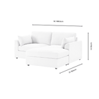 Miami Small Chaise Sofa - Chenille Navy - DUSK