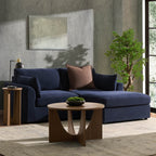 Miami Small Chaise Sofa - Chenille Navy - DUSK