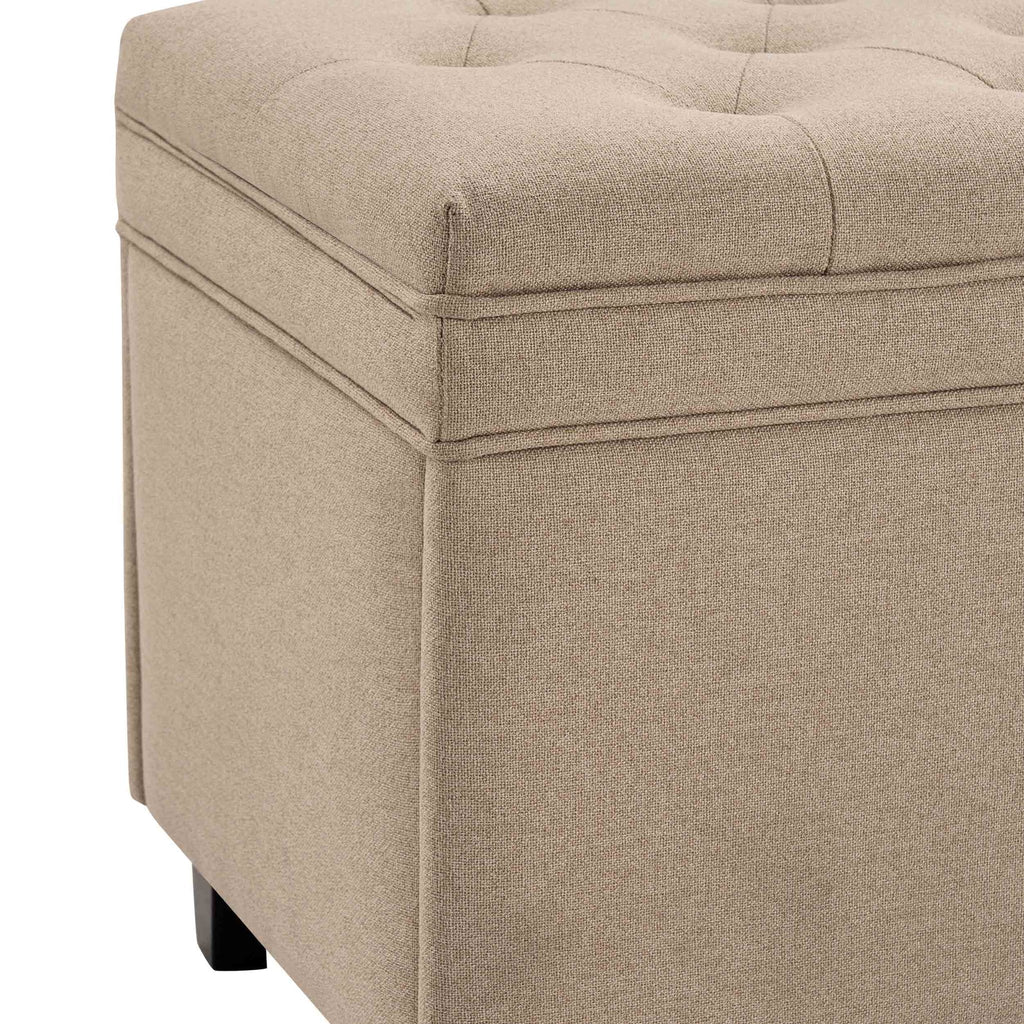 Middleton Button Back Storage Ottoman - Oatmeal - DUSK
