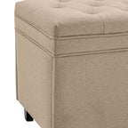 Middleton Button Back Storage Ottoman - Oatmeal - DUSK