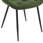 Millie Set of 2 Dining Chairs - Velvet - Dark Olive - DUSK