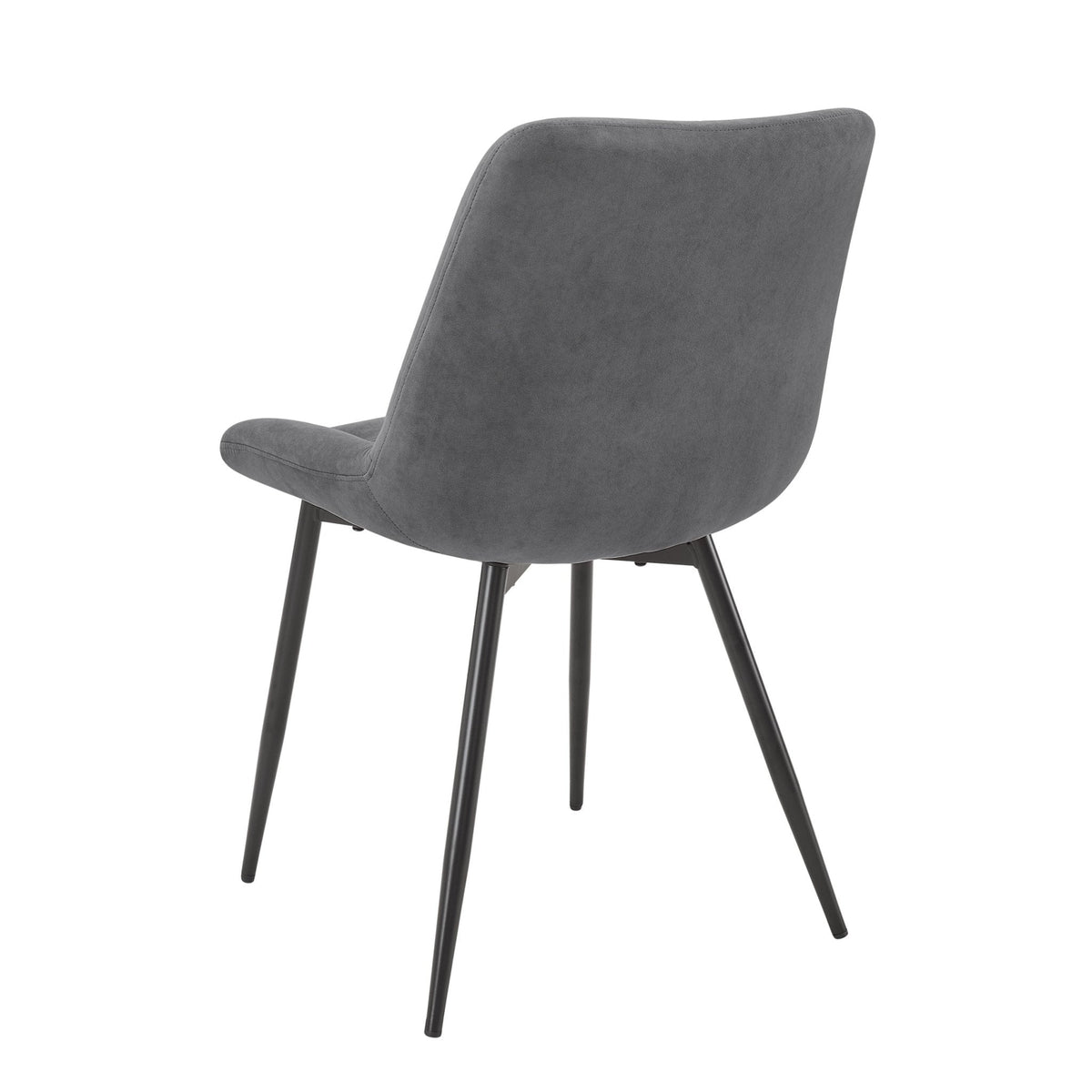 Millie Set of 2 Dining Chairs - Velvet - Grey - DUSK