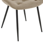 Millie Set of 2 Dining Chairs - Velvet - Sand - DUSK