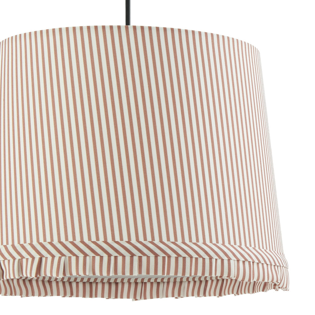 Millie Stripe Frill Edge Ceiling Shade - Natural - DUSK
