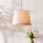 Millie Stripe Frill Edge Ceiling Shade - Natural - DUSK