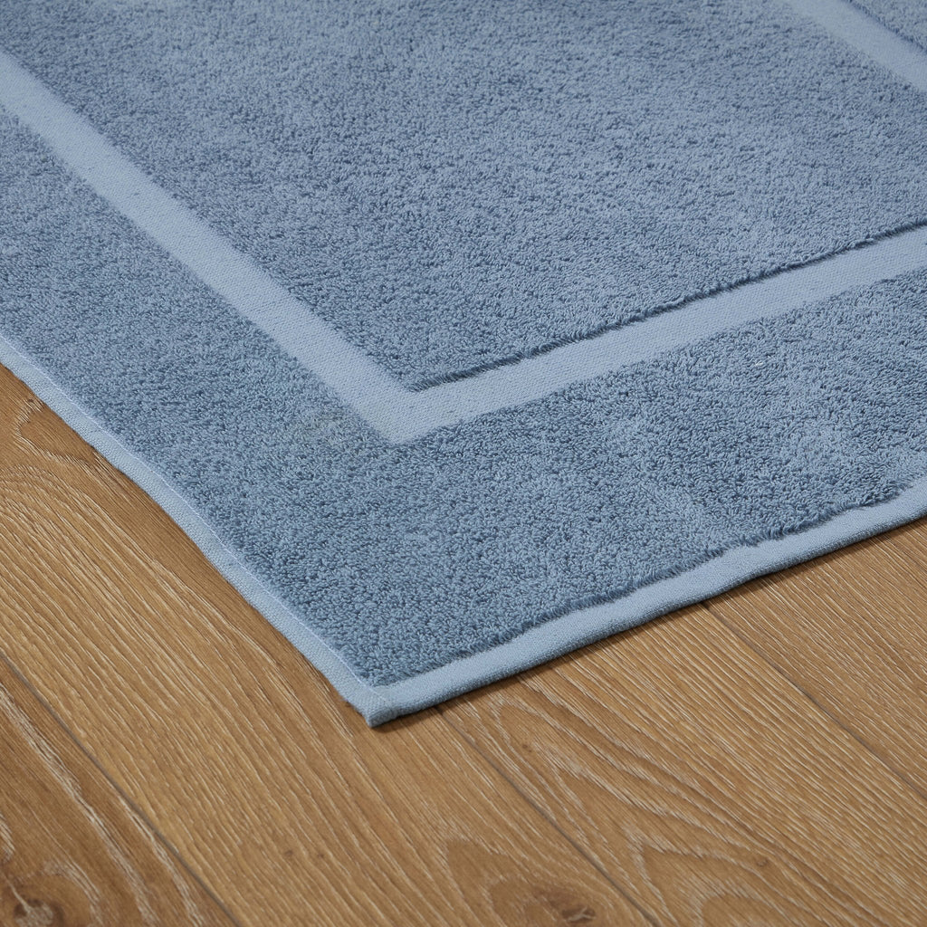 Milos Plain Picture Frame Bath Mat - French Blue - DUSK
