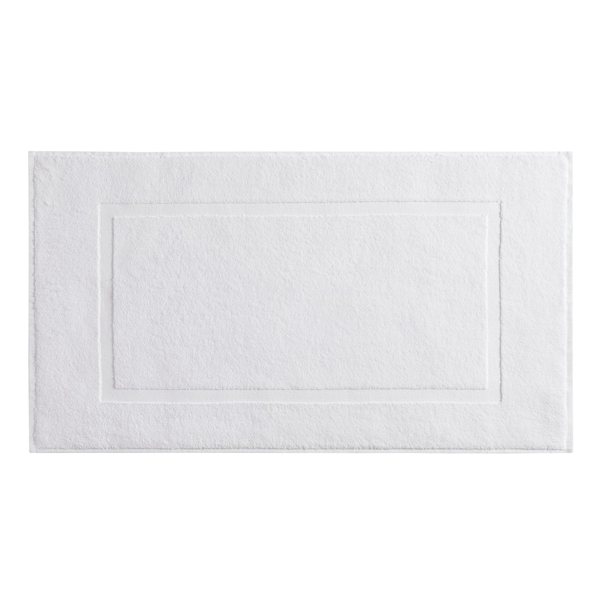 Milos Plain Picture Frame Bath Mat - White - DUSK