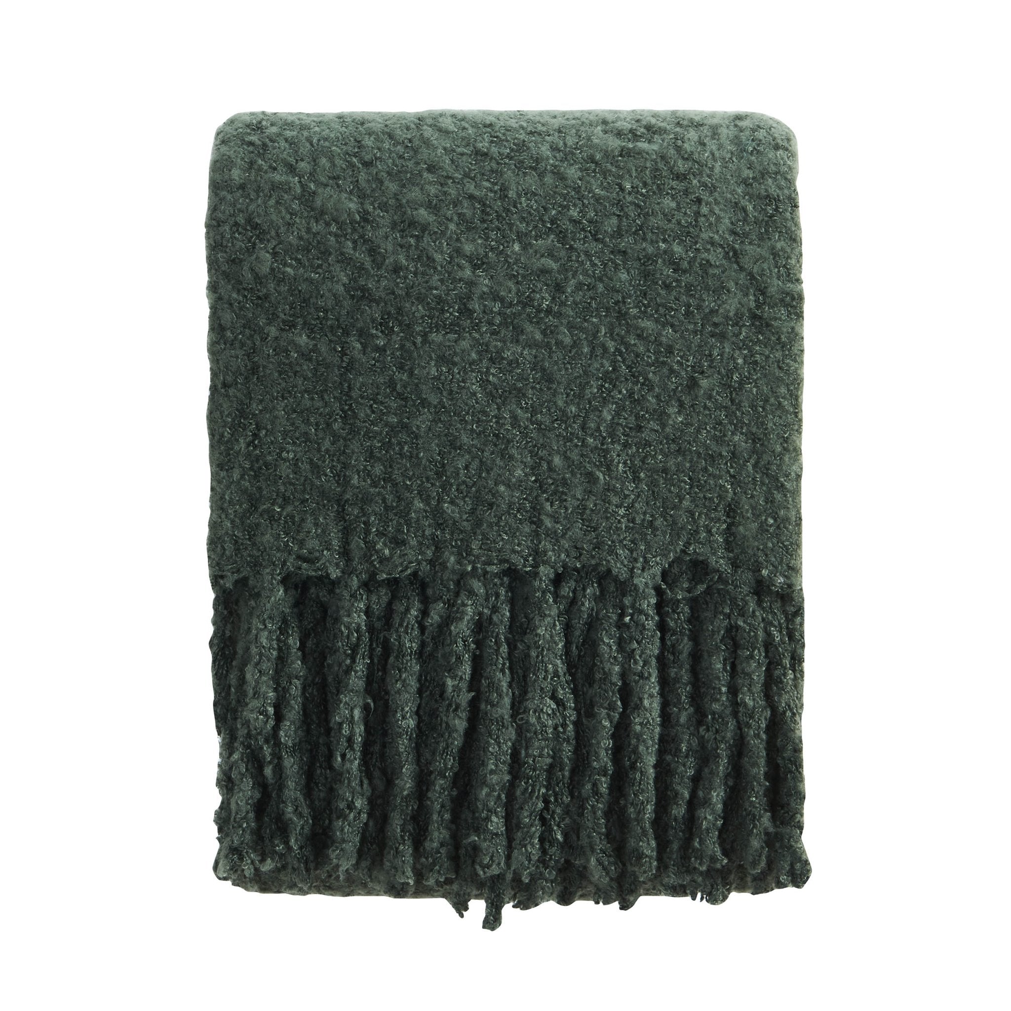 Mohair Style Sofa Throw - Forest Green - DUSK