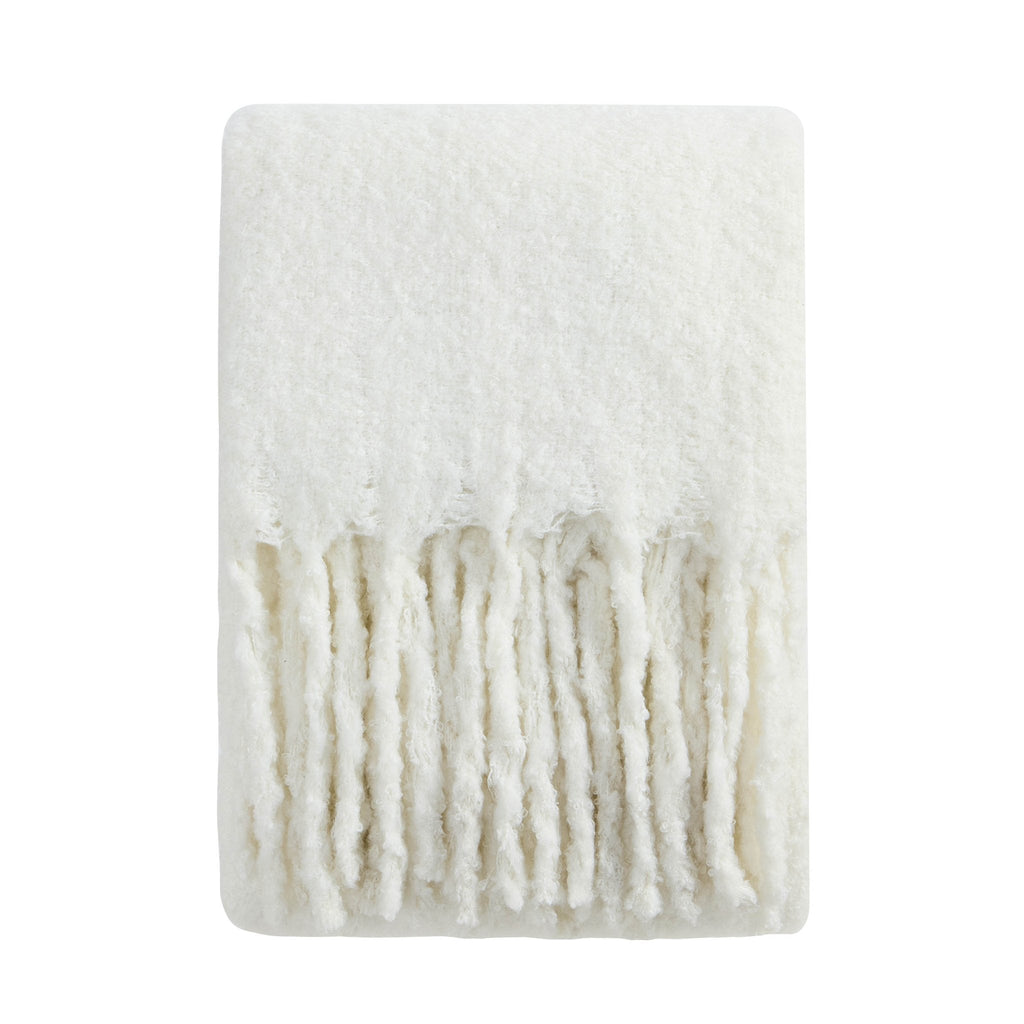 Mohair Style Sofa Throw - Natural - DUSK