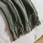 Mohair Style Throw - Forest Green - DUSK