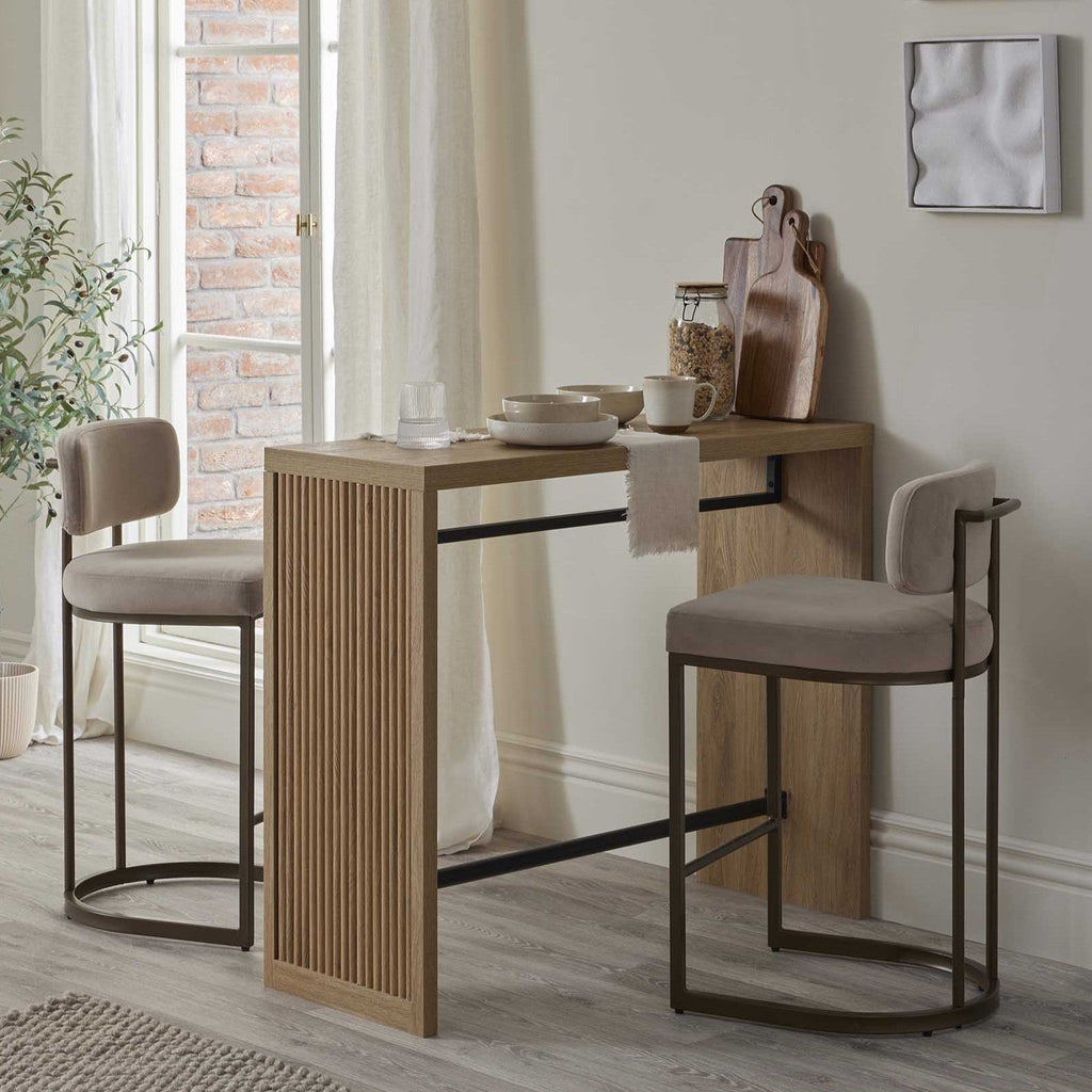 Mollie Set of 2 Barstools - Beige - DUSK