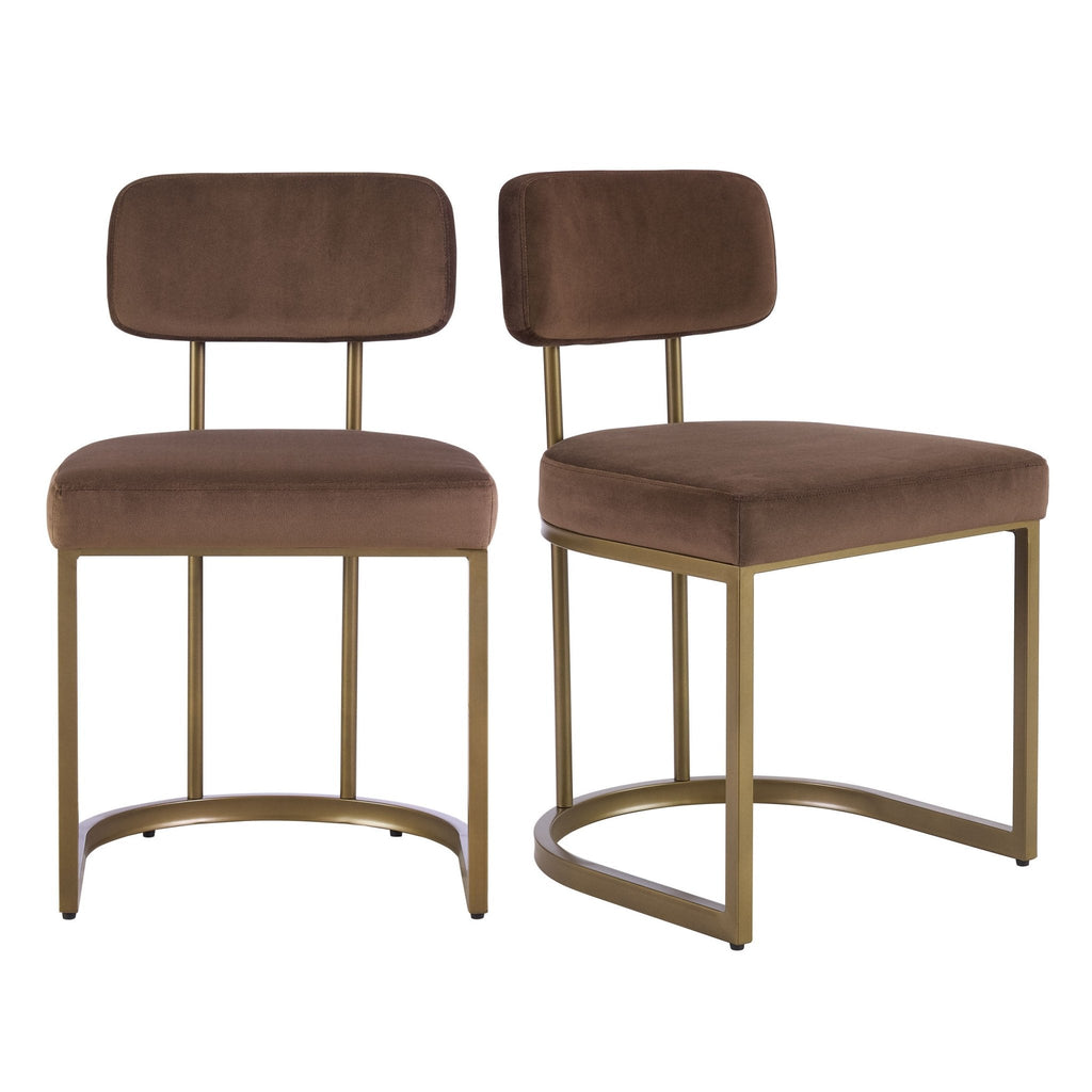 Mollie Set of 2 Dining Chairs - Cappuccino - DUSK