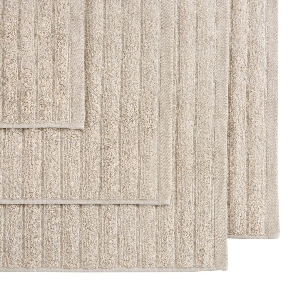 Monaco Plush Ribbed Cotton Towel Collection - Mushroom - DUSK