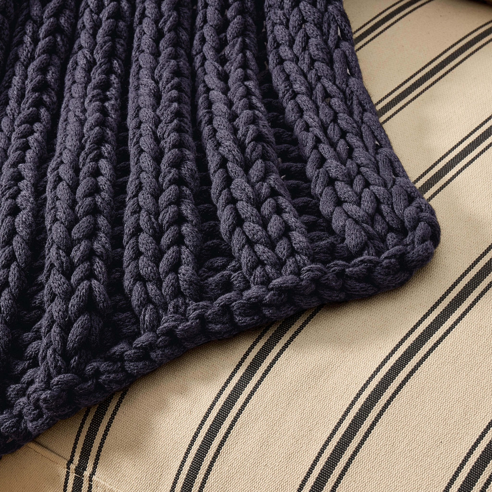 Montreal Sofa Throw - Midnight Navy - DUSK