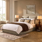 Murcia Ottoman Storage Bed - Chenille Oatmeal - DUSK