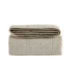 Nairobi Geo Chenille Stitch Quilt Bedspread - Taupe/White - DUSK