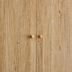 Nell 2 Door Wardrobe with Drawer - Light Wood - DUSK