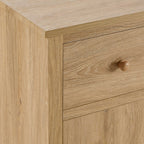 Nell 3 Door Sideboard with Drawers - Light Wood - DUSK