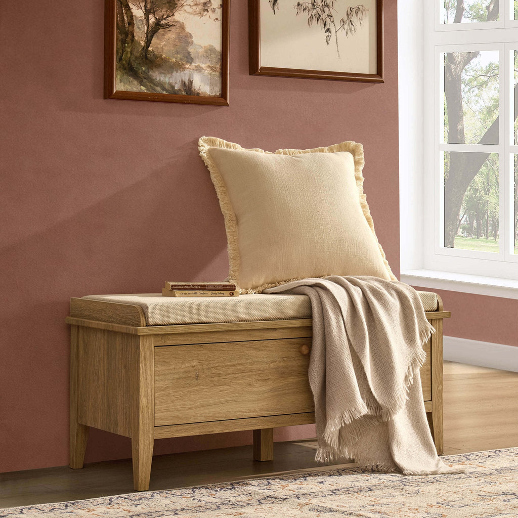 Nell Seated Storage Cabinet - Light Wood - DUSK