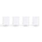 Nelly Polka Dot Glass Highballs - Set of 4 - Clear - DUSK