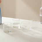 Nelly Polka Dot Glass Tumblers - Set of 4 - Clear - DUSK
