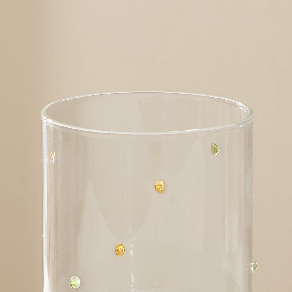 Nelly Polka Dot Glass Tumblers - Set of 4 - Clear - DUSK