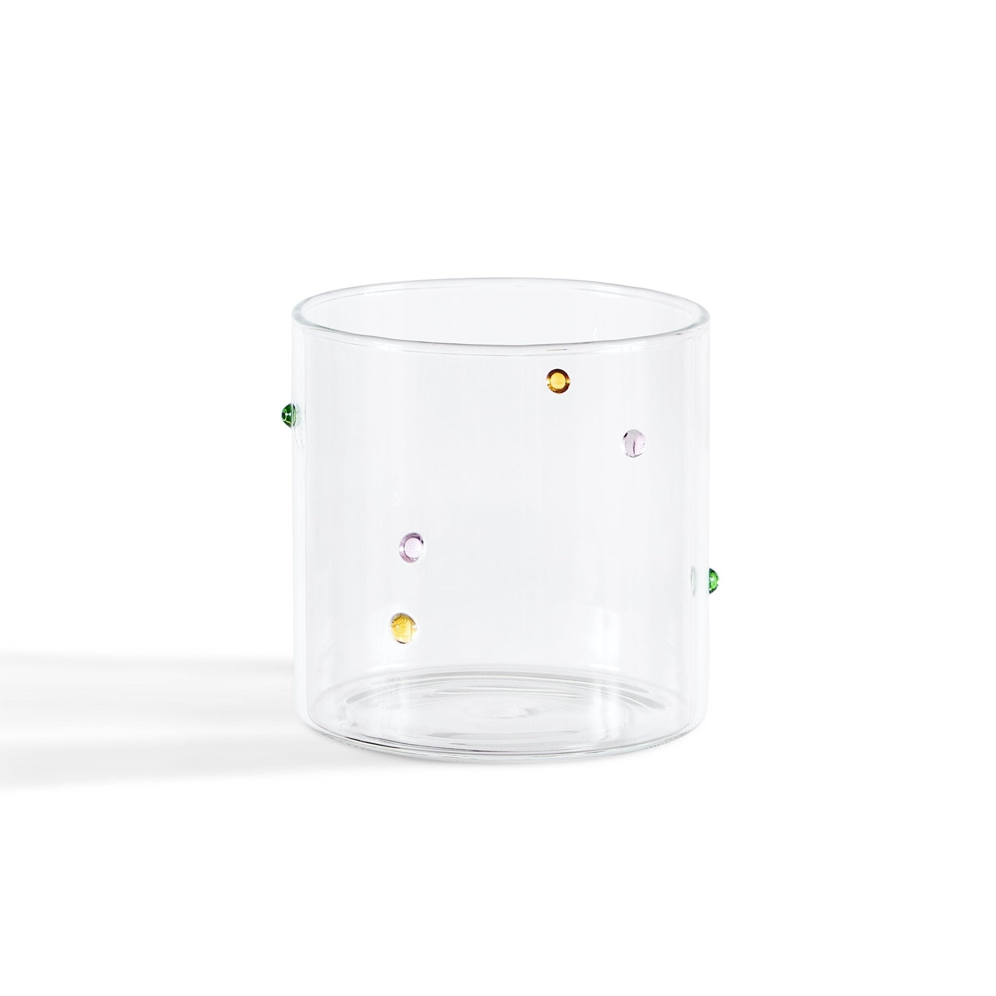 Nelly Polka Dot Glass Tumblers - Set of 4 - Clear - DUSK