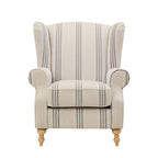 Nora Armchair - Natural 3 Stripe - DUSK