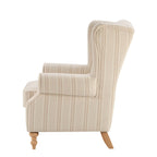Nora Armchair - Natural Stitched Stripe - DUSK