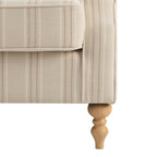 Nora Armchair - Natural Stitched Stripe - DUSK