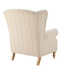 Nora Armchair - Natural Stitched Stripe - DUSK