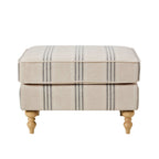 Nora Pouffe - Natural 3 Stripe - DUSK