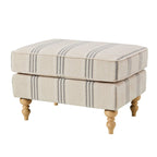 Nora Pouffe - Natural 3 Stripe - DUSK