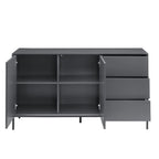 Nova Large Sideboard with Drawers - Charcoal - DUSK