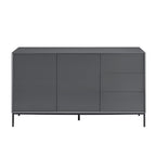 Nova Large Sideboard with Drawers - Charcoal - DUSK