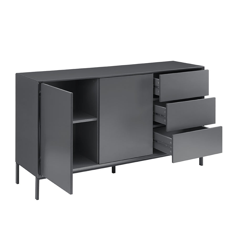Nova Large Sideboard with Drawers - Charcoal - DUSK