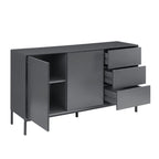 Nova Large Sideboard with Drawers - Charcoal - DUSK
