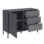 Nova Small Sideboard with Drawers - Charcoal - DUSK
