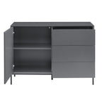 Nova Small Sideboard with Drawers - Charcoal - DUSK