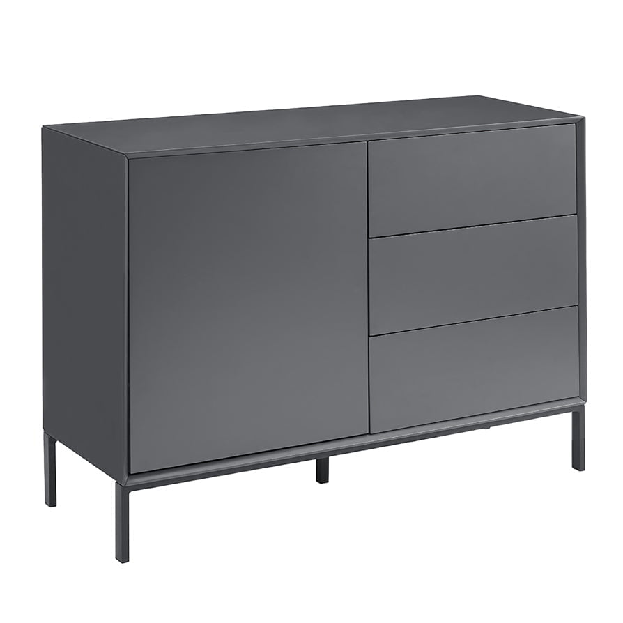 Nova Small Sideboard with Drawers - Charcoal - DUSK