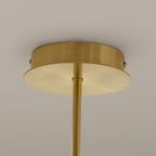 Octavia Ribbed Glass 3 Light Chandelier - Brass - DUSK