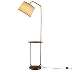 Orianna Floor Lamp with Side Table - Gold - DUSK