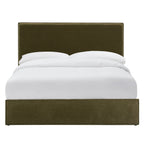 Oslo Ottoman Storage Bed - Chenille Olive - DUSK