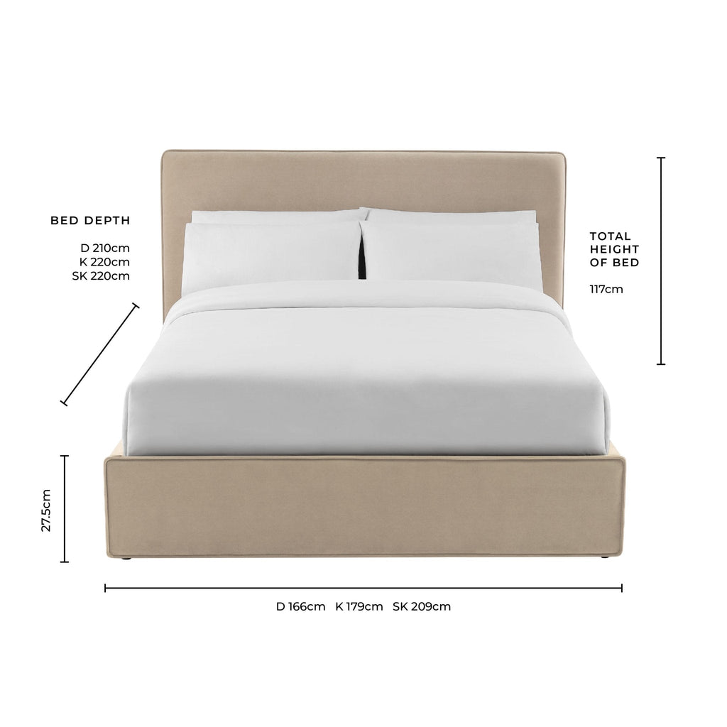 Oslo Ottoman Storage Bed - Olive - DUSK