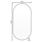 Oval Wall Mirror - Black - DUSK