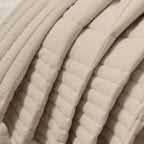 Oxford 100% Pure Cotton Quilted Bedspread - Champagne - DUSK