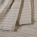 Oxford 100% Pure Cotton Quilted Bedspread - Champagne - DUSK