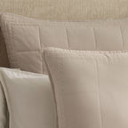 Oxford 100% Pure Cotton Quilted Cushion Cover - Champagne - DUSK