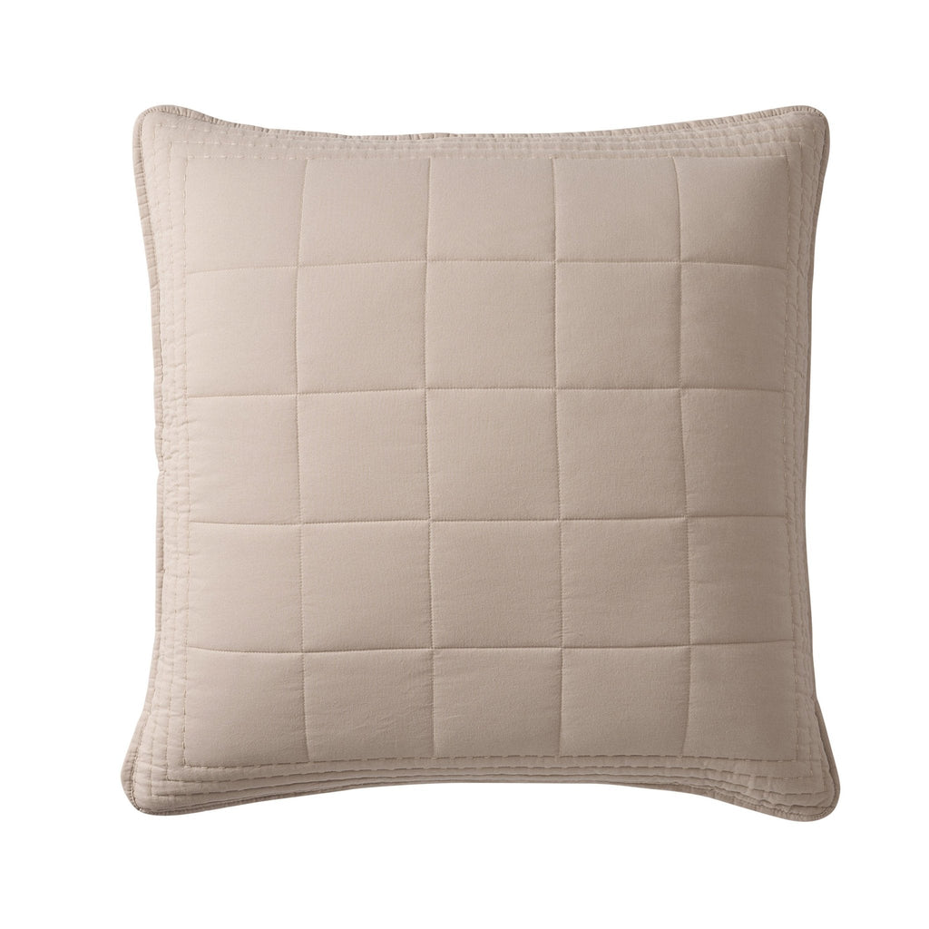 Oxford 100% Pure Cotton Quilted Cushion Cover - Champagne - DUSK